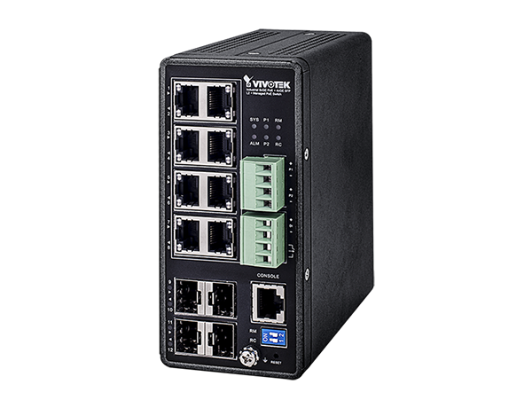 12 埠 VIVOCAM L2 管理型 PoE 交換器