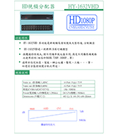 HY-1632VHD HD視頻分配器